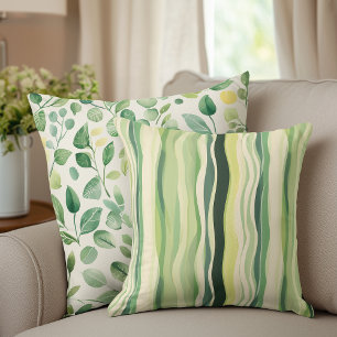 Emerald Waves Cushion