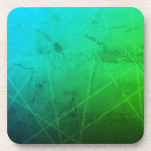 Emerald Waves: Unique Green and Blue Multi-Colour  Coaster
