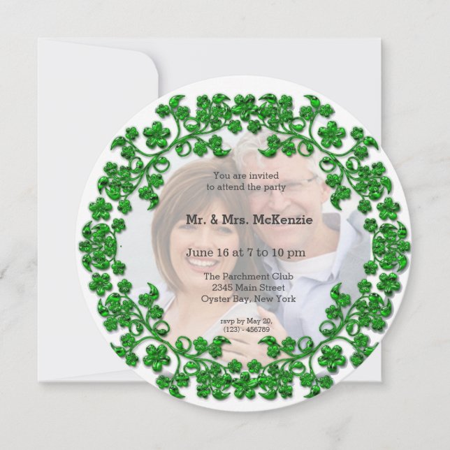 Emerald Wedding Anniversary Invitation (Front)