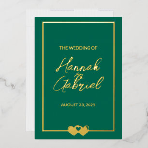Emerald Wedding Foil Invitation