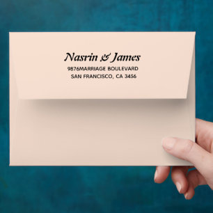 Emerald Wedding Return Address Envelope