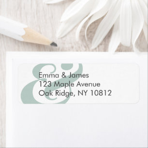 Emerald Wedding Return Address Label   Centred