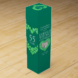 Emerald wedding sparkle stones photo wine box<br><div class="desc">55th Emerald Anniversary gift wine or spirits box. Beautiful green emeralds in hearts with photo stone template emerald Wedding Anniversary wine box packaging. Customise with your own recipients name or relatives details and photo. The 55th Anniversary year is traditionally associated with emerald's. Currently reads Congratulations Kathy and Richardo on your...</div>