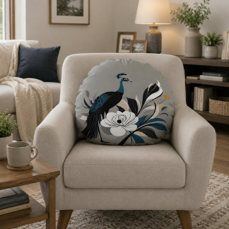 Emerald Whirlwind Round Cushion