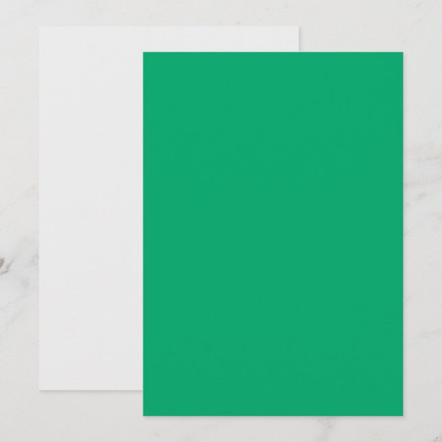 Emerald & White Custom Flat Program Programme (Front/Back)