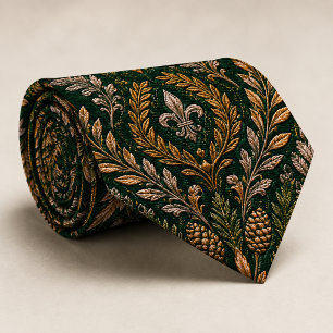 Emerald Winter Baroque Luxury Wedding Tie