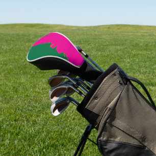 EmeraldGreen   PinkSplash Golf Head Cover