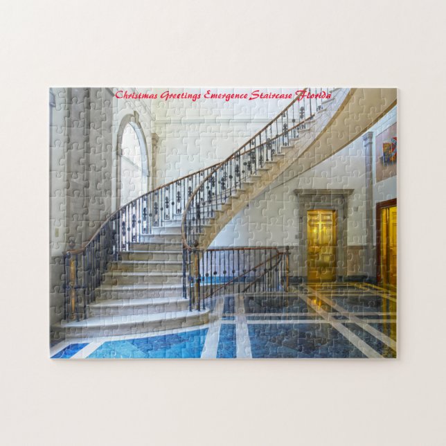 Emergence Staircase Florida. Christmas Greetings Jigsaw Puzzle (Horizontal)