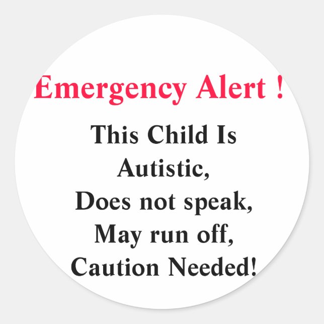 Emergency Alert Stickers (Front)