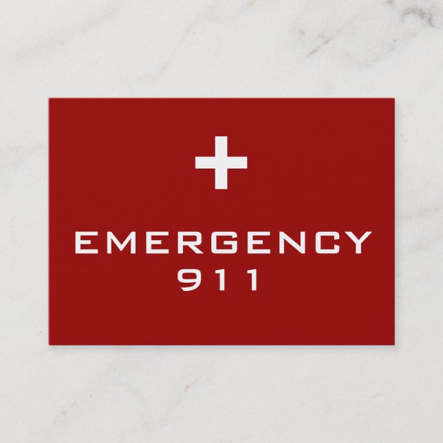 Emergency Cards (Front)