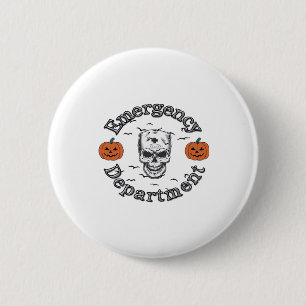 Emergency Departement Room Er Nurse Skeleton Hallo 6 Cm Round Badge