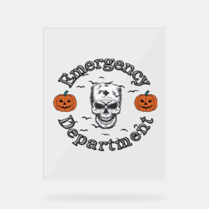 Emergency Departement Room Er Nurse Skeleton Hallo Acrylic Sign