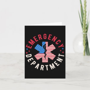 Emergency Department 4th Of July Usa Emergency Roo Card