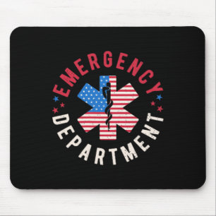 Emergency Department 4th Of July Usa Emergency Roo Mouse Pad