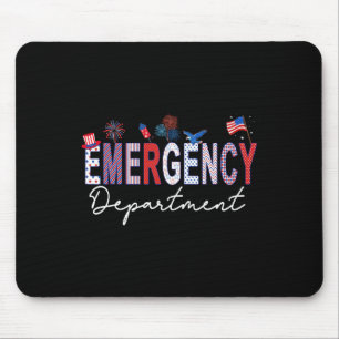 Emergency Department 4th Of July Usa Emergency Roo Mouse Pad
