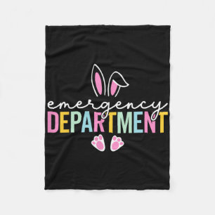 Emergency Department Bunny Emergency Room Er Nurse Fleece Blanket