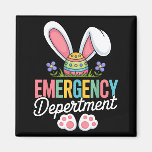 Emergency Department Bunny Lovers Funny Easter Out Magnet