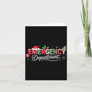 Emergency Department Christmas Santa Er  Card