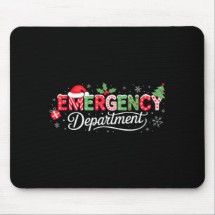 Emergency Department Christmas Santa Er Mouse Pad