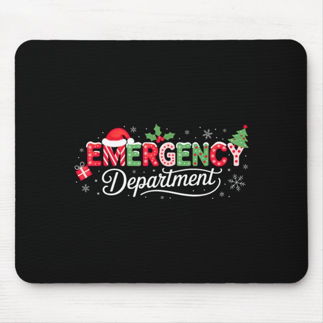 Emergency Department Christmas Santa Er  Mouse Pad (Front)