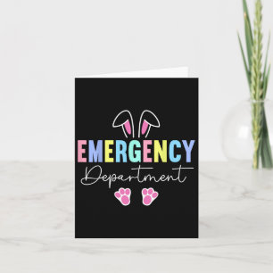 Emergency Department Easter Bunny Er Nurse Easter  Card