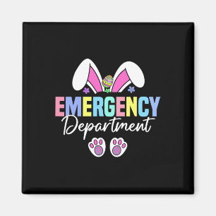 Emergency Department Easter Bunny Er Nurse Easter  Magnet