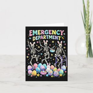 Emergency Department Easter Er Rn Nurse Skeleton Card