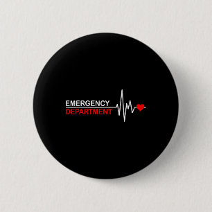 Emergency Department Emergency Room Healthcare Nur 6 Cm Round Badge