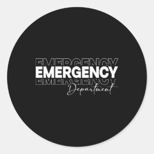 Emergency Department Emergency Room Healthcare Nur Classic Round Sticker