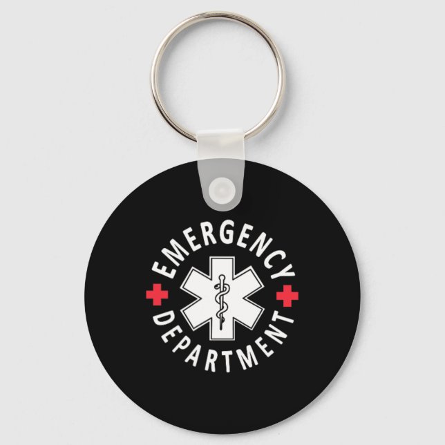 Emergency Department Emergency Room Healthcare Nur Key Ring (Front)