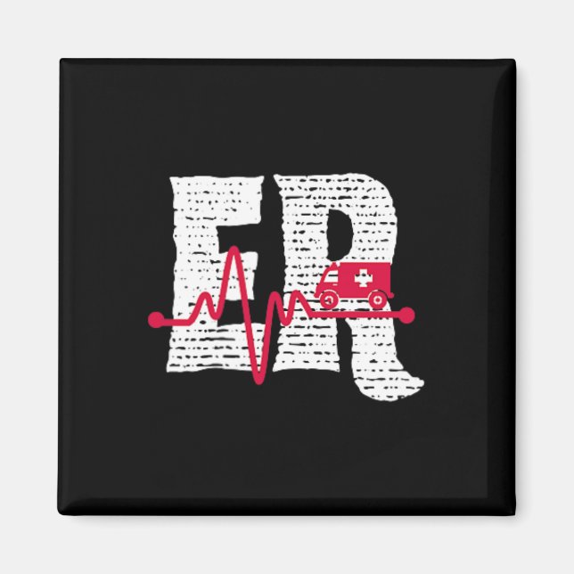 Emergency Department Er Nurse Front And Back Emerg Magnet (Front)