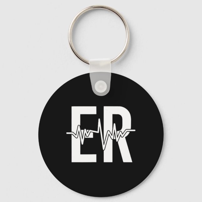 Emergency Department Er Nurse Front + Back Emergen Key Ring (Front)