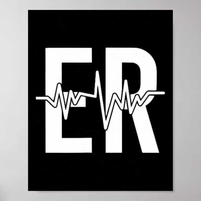 Emergency Department Er Nurse Front + Back Emergen Poster (Front)