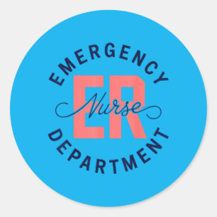 Emergency Department ER Nurse Gift Paramedic Classic Round Sticker