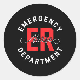 Emergency Department Er Nurse Gift Paramedic Classic Round Sticker