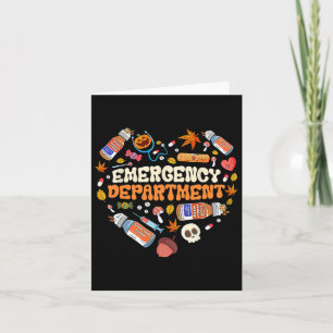 Emergency Department Er Nurse Heart Fall Autumn Se Card