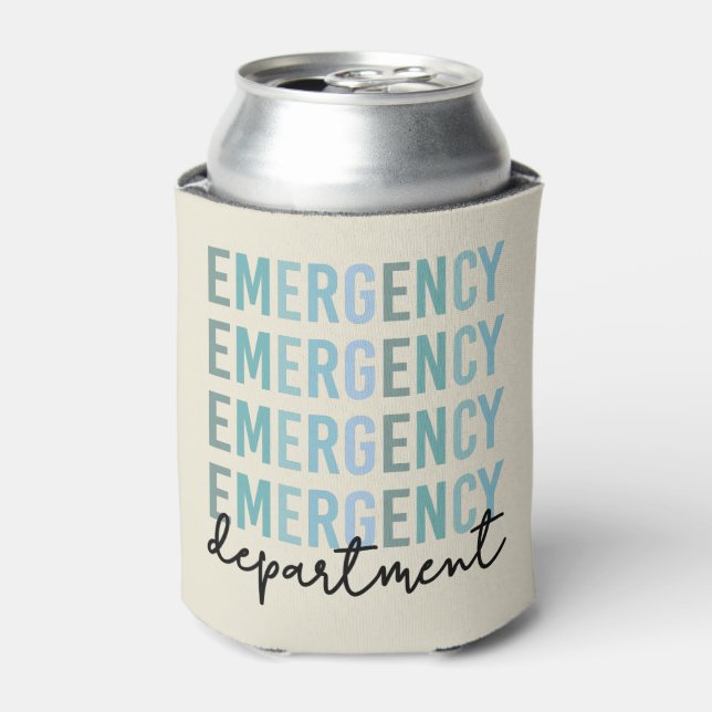 Emergency Department ER Staff | ER Nurse | ER Tech Can Cooler (Can Front)