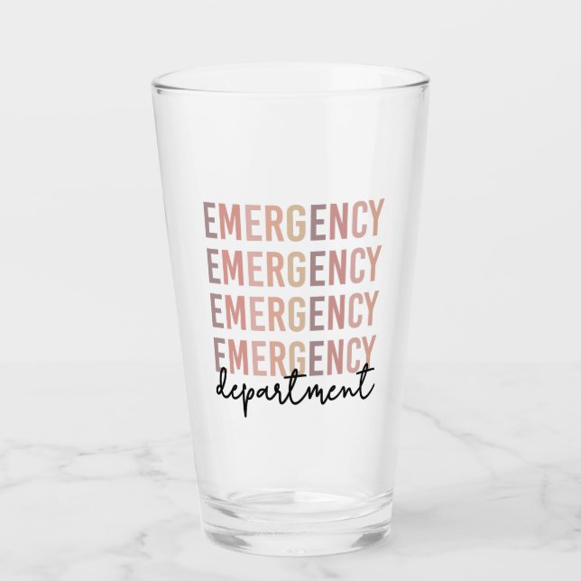 Emergency Department ER Staff | ER Nurse | ER Tech Glass (Front)