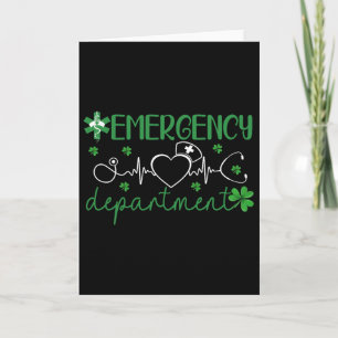 Emergency Department Funny Er Nurse Irish St Patri Card