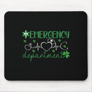 Emergency Department Funny Er Nurse Irish St Patri Mouse Pad