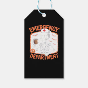 Emergency Department Funny Halloween Nurse Essenti Gift Tags