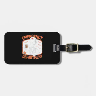 Emergency Department Funny Halloween Nurse Essenti Luggage Tag