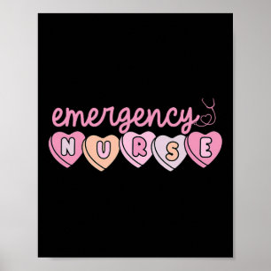 Emergency Department Nurse Hearts Er Rn Ed Valenti Poster