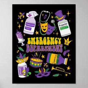 Emergency Department Scrub Rn Icu Pacu Er Nurse Ma Poster