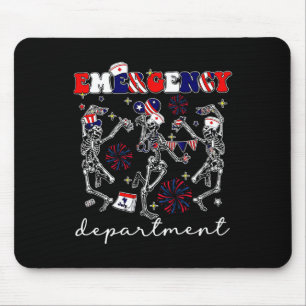 Emergency Department Skeleton Dancing Er Nurse 4th Mouse Pad