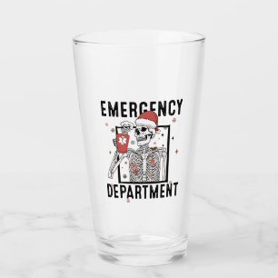Emergency Department Skeleton Nursing Coffee Lover Glass