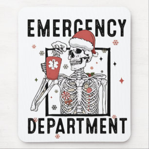 Emergency Department Skeleton Nursing Coffee Lover Mouse Pad