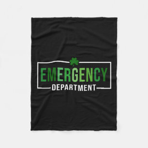 Emergency Department St Patricks Day Emergency Roo Fleece Blanket