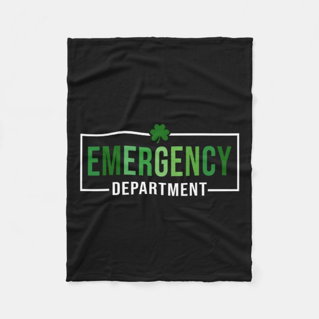 Emergency Department St Patricks Day Emergency Roo Fleece Blanket (Front)