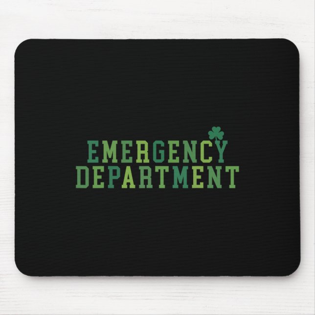 Emergency Department St Patricks Day Emergency Roo Mouse Pad (Front)